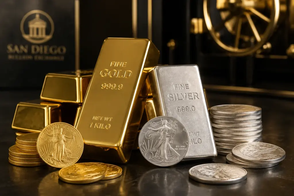 physical gold and silver bullion