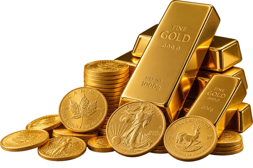 Gold bars for investors considering whether to bury gold